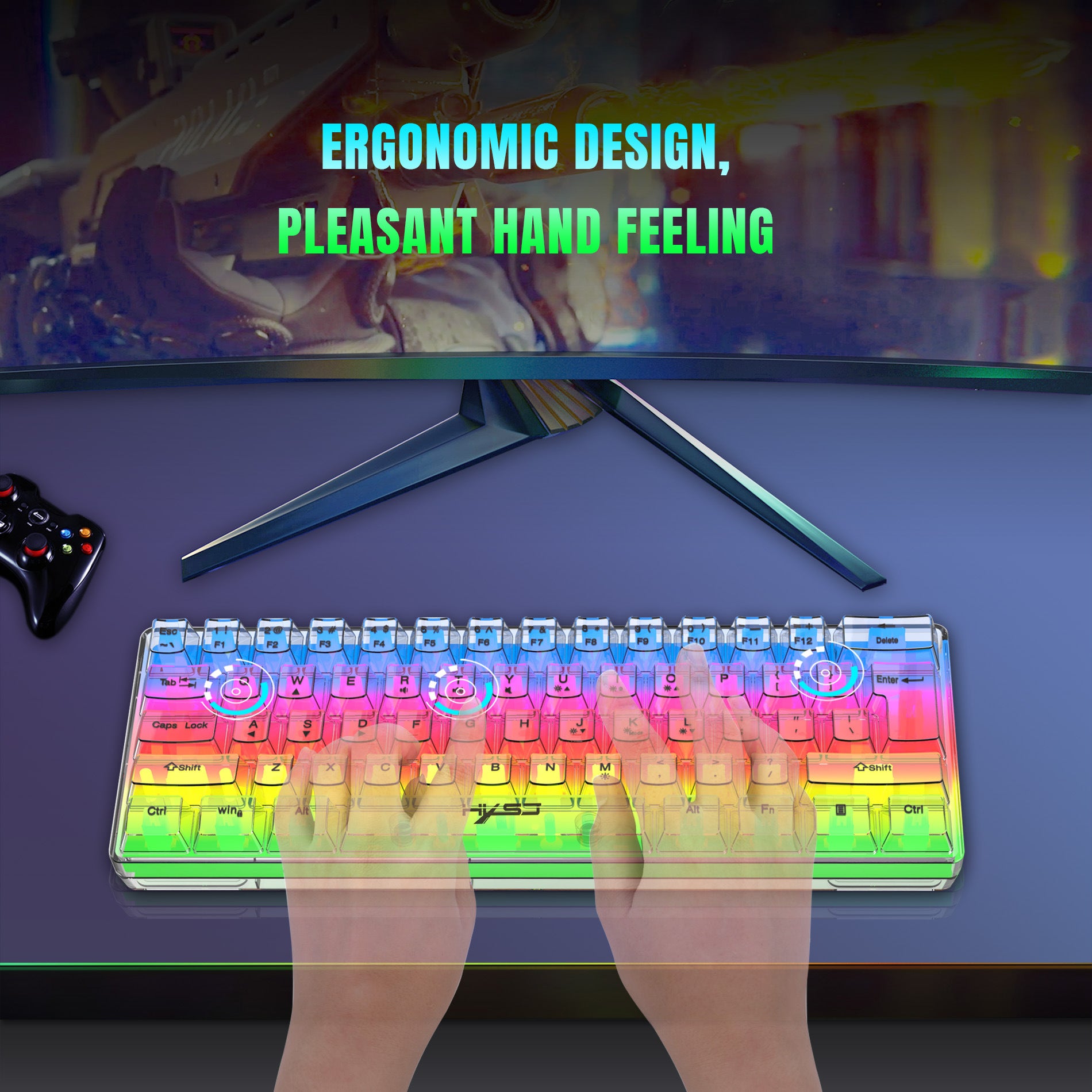 Fully Transparent Gaming Keyboard